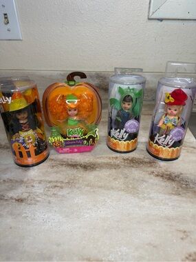 Barbie Kelly Halloween Party Dolls Lot of 4 Costumes